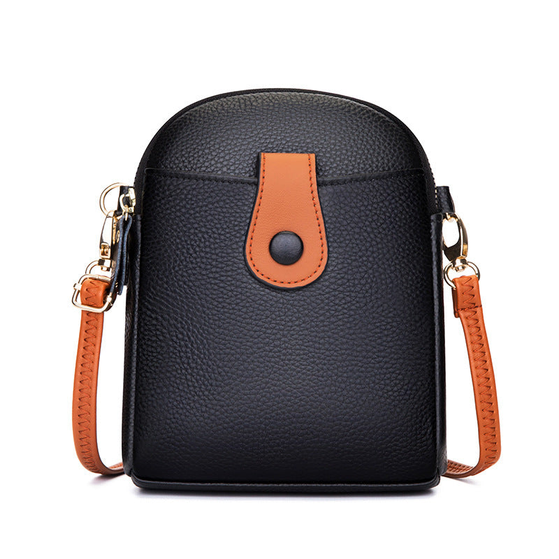 Fashionable Leather Shoulder Bag Trendy Vertical - Molinse