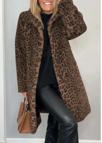 Manteau mi-long en peluche - Molinse