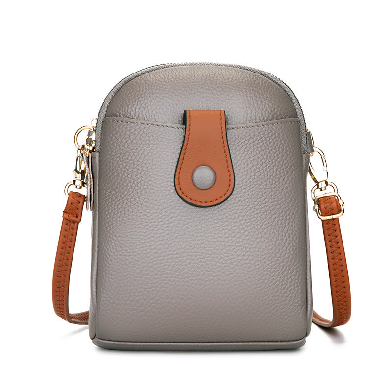 Fashionable Leather Shoulder Bag Trendy Vertical - Molinse