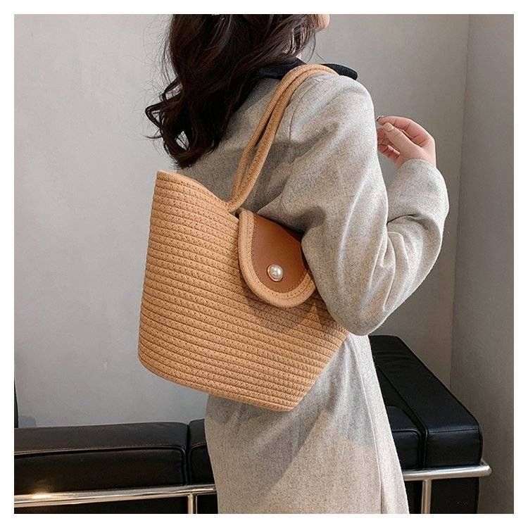 HELVA™ sac tissé en paille - Molinse