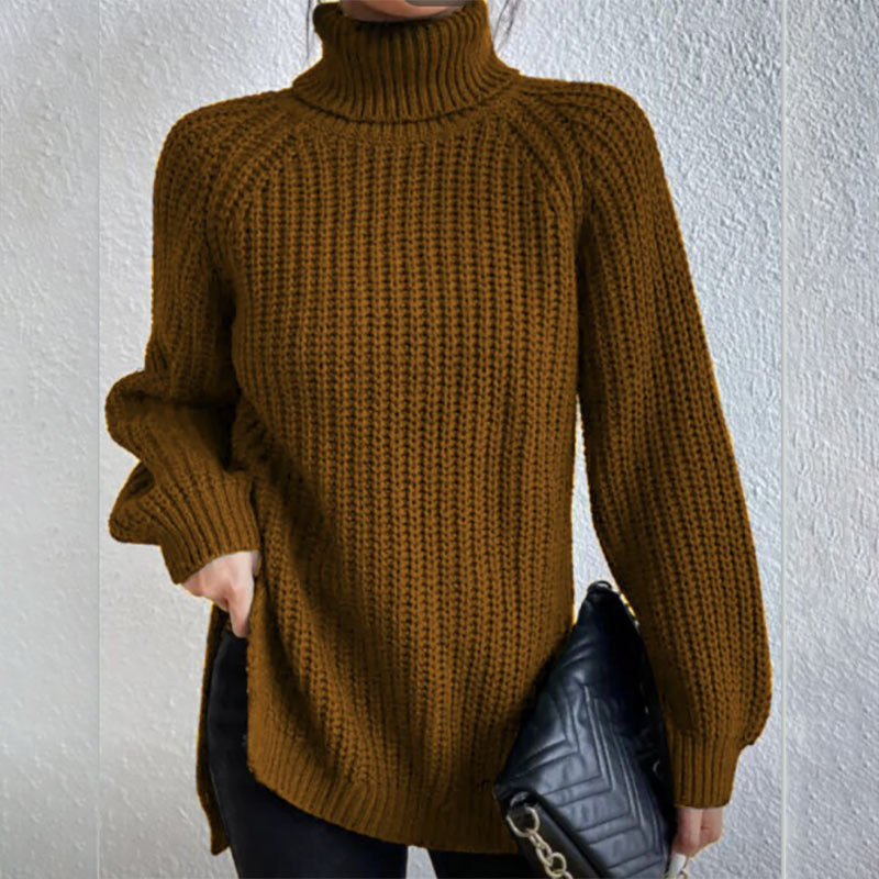 Pull tricoté à col roulé pour femme - Molinse