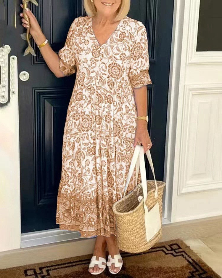 Robe longue à imprimé - Molinse
