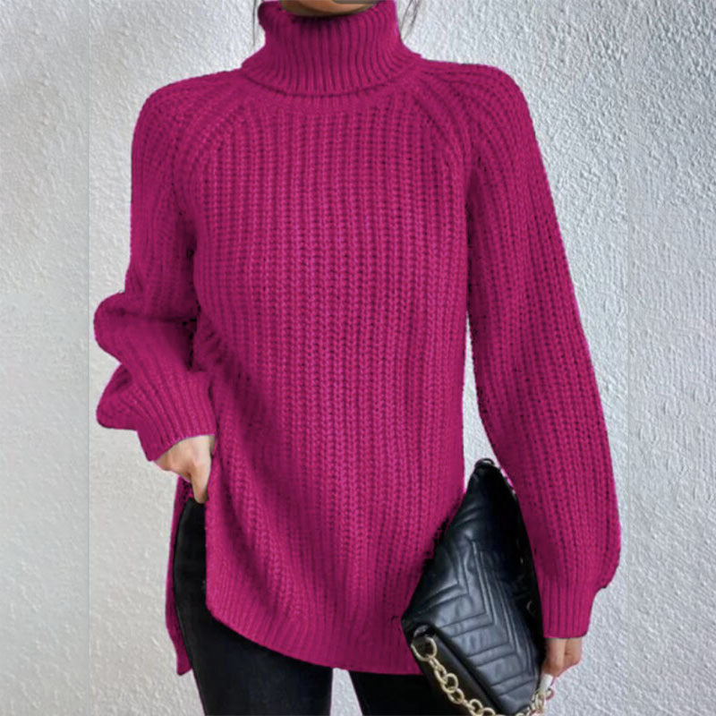 Pull tricoté à col roulé pour femme - Molinse
