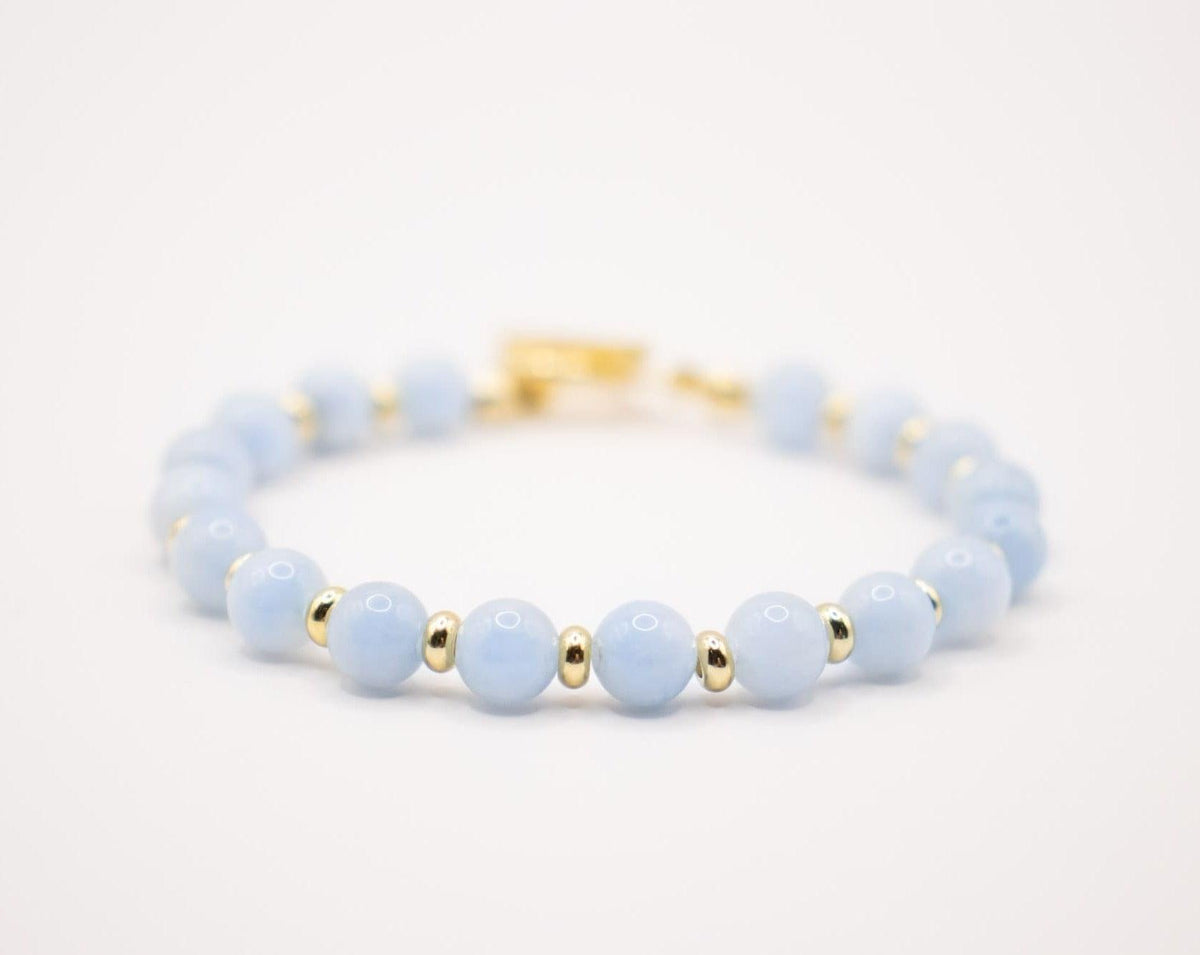 CIRCÉ | Bracelet en Aigue-marine et plaqué Or 18 et 24 carats