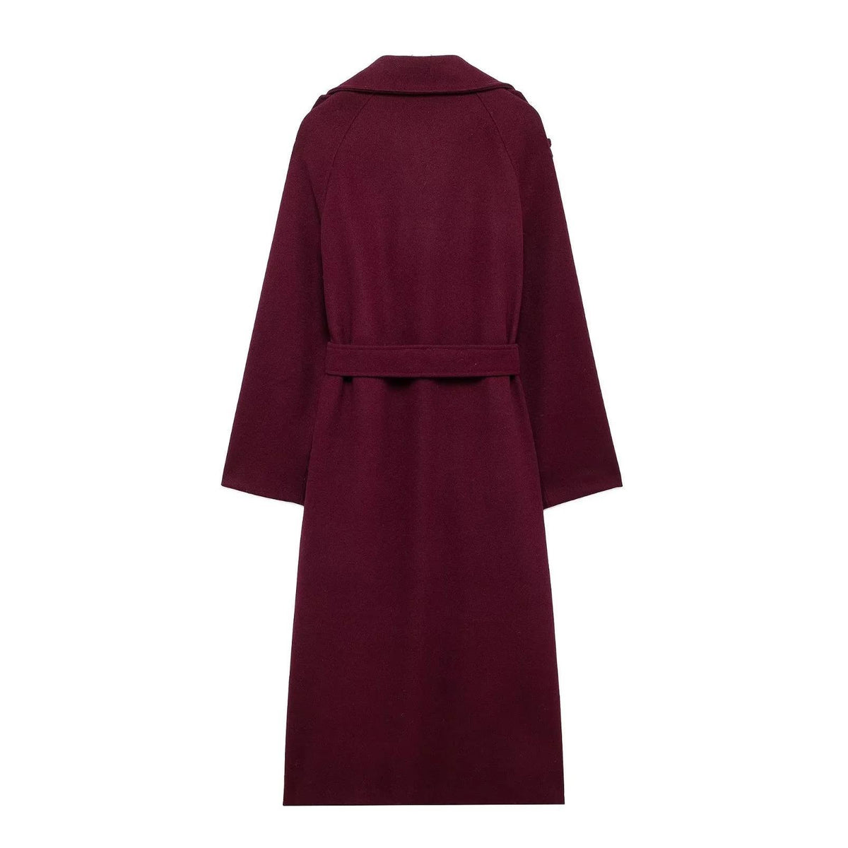 Manteau Long en Laine à Double Boutonnage - Molinse