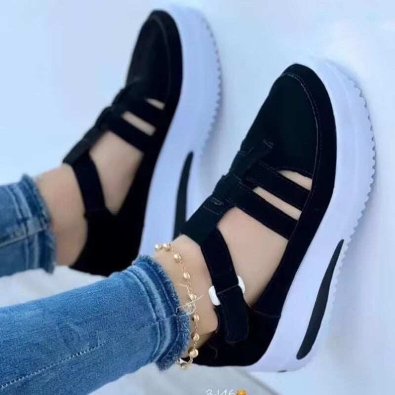 Sandale orthopédique style basket à semelle plateforme pour femme - Molinse