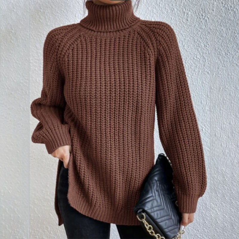 Pull tricoté à col roulé pour femme - Molinse